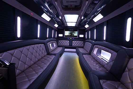 Flat TV on a limo