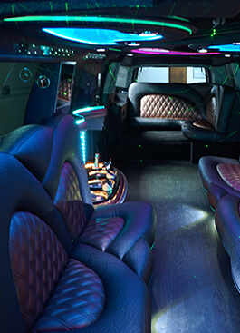 leather seats in a limo